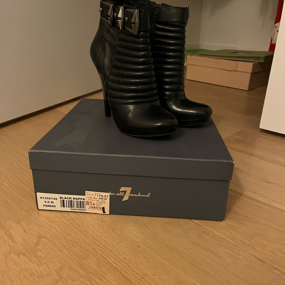 Zadig & Voltaire Black Heeled Boots with Buckle Detail